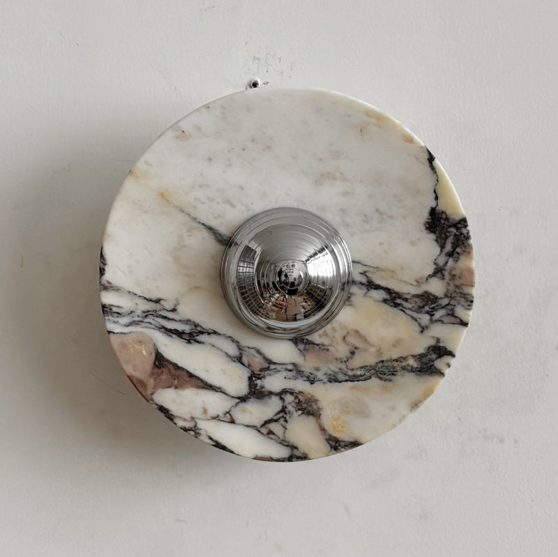 Calacatta Marble Wall Sconce Light - Modern Gold Finish Bathroom Vanity Lighting for Bedroom, Hallway & Living Room Decor