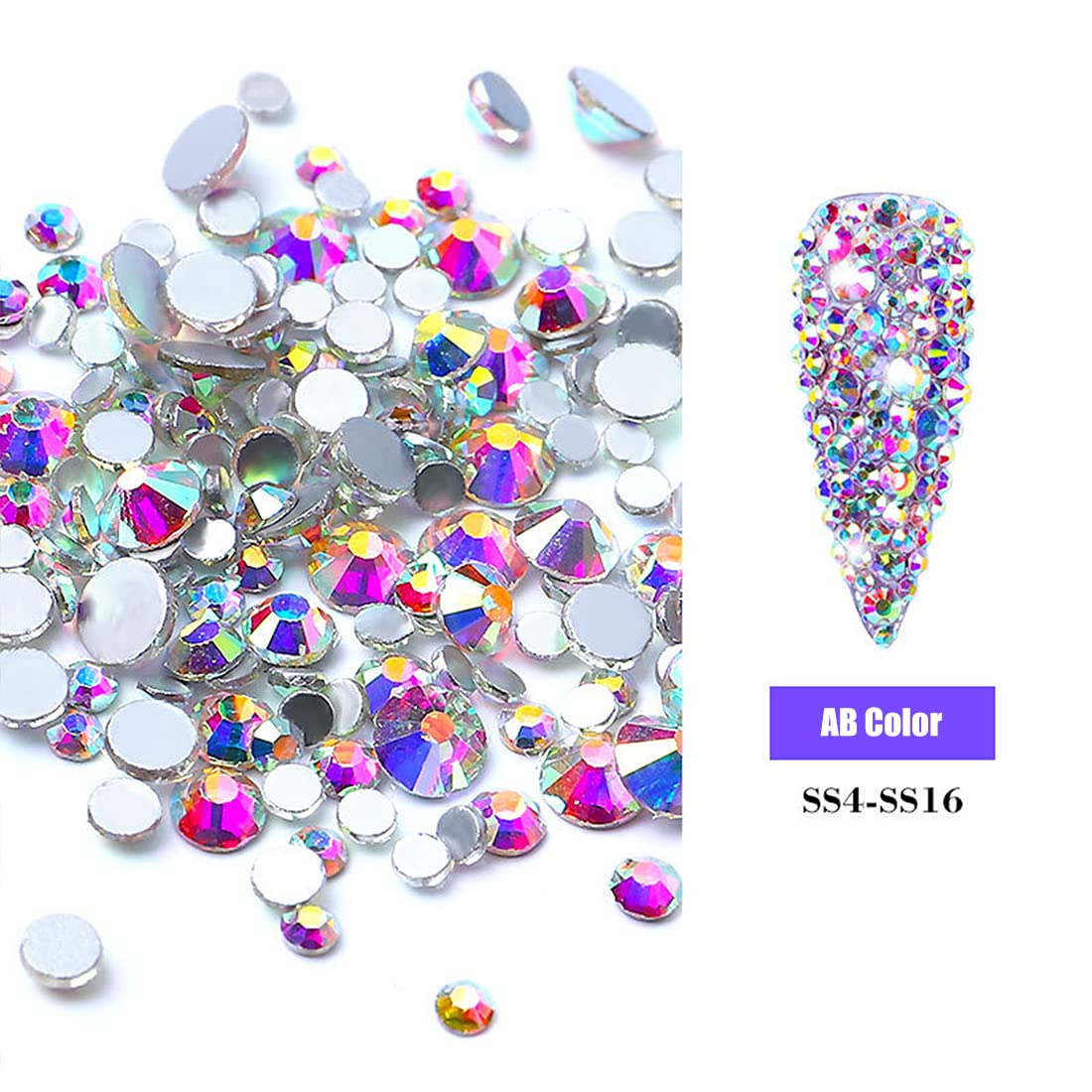 2520pcs Flat Back Mineral Gold Crystal AB Rainbow Pink Rhinestones for Nails - Multi Shapes & Sizes Nail Art Gems for DIY Manicure, Jewelry Making, and Crafting - Perfect for Nail Salon, Home Decoration, and Gift Giving