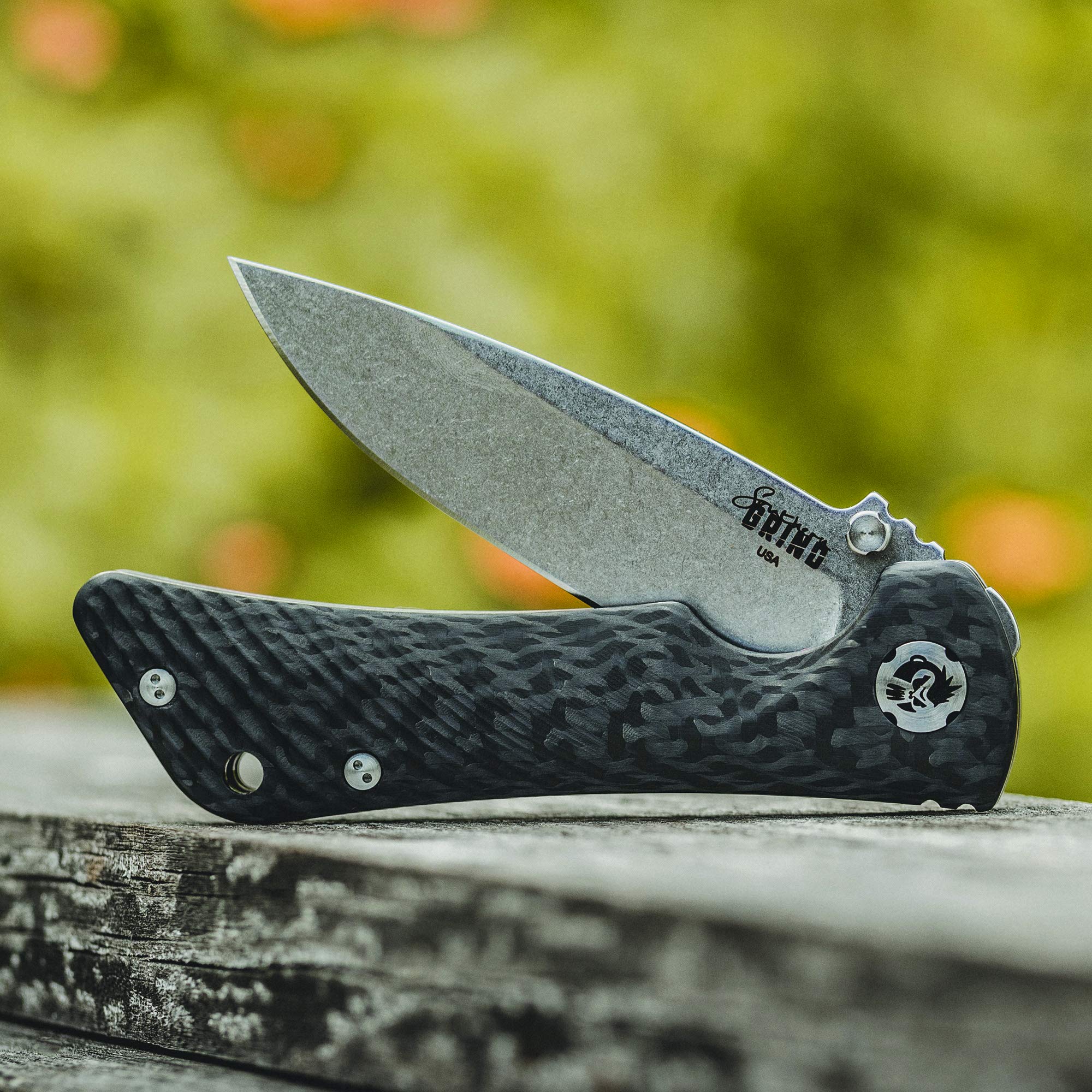 Southern Grind Spider Monkey Drop Point Folding Knife - Carbon Fiber Handle, Razor Sharp EDC Pocket Knife for Outdoor Camping, Hiking & Survival Gear