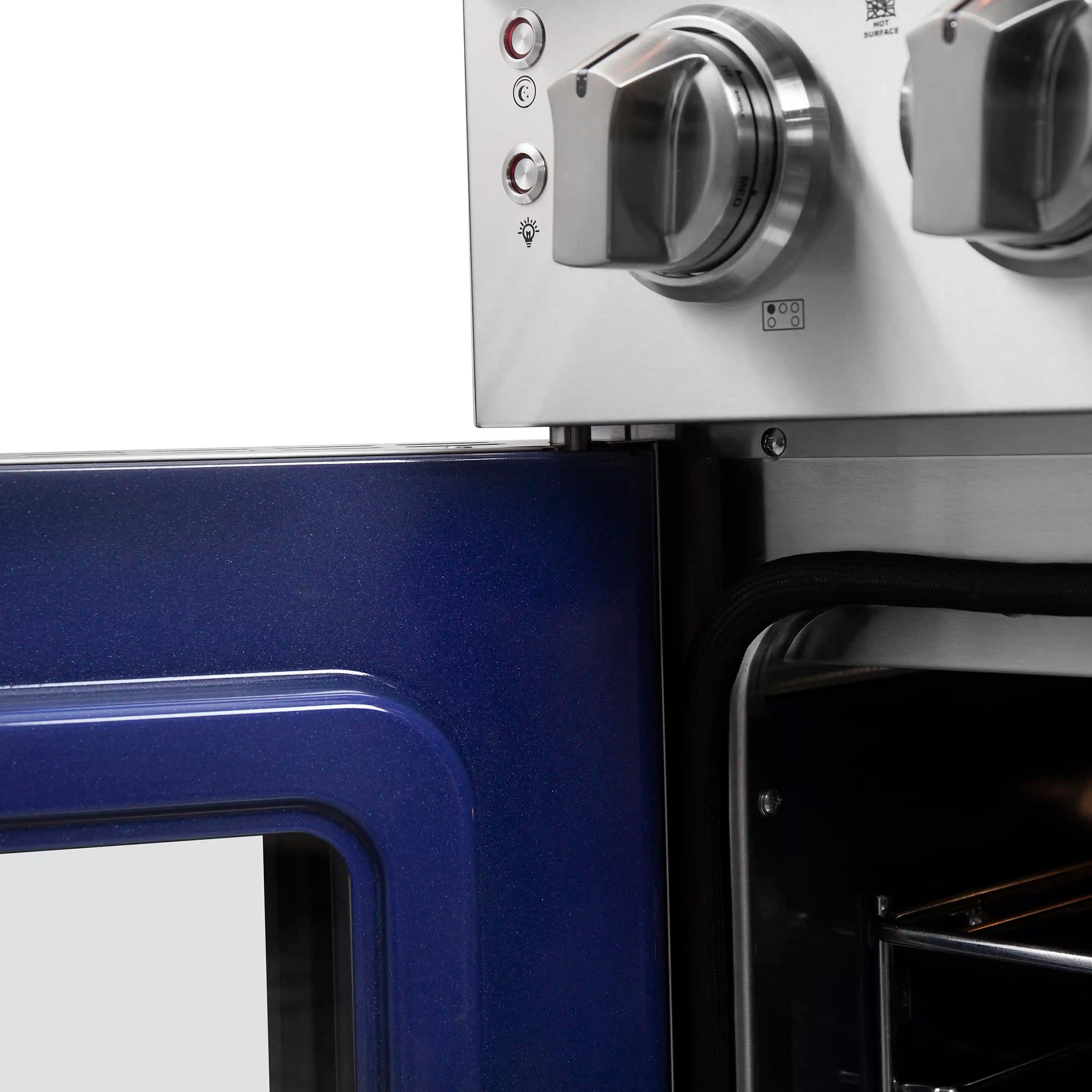 Forno Massimo 36 Inch Freestanding French Door Electric Range - Stainless Steel (FFSEL6955 36) | Professional Kitchen Appliance for Home Chefs & Modern Cooking