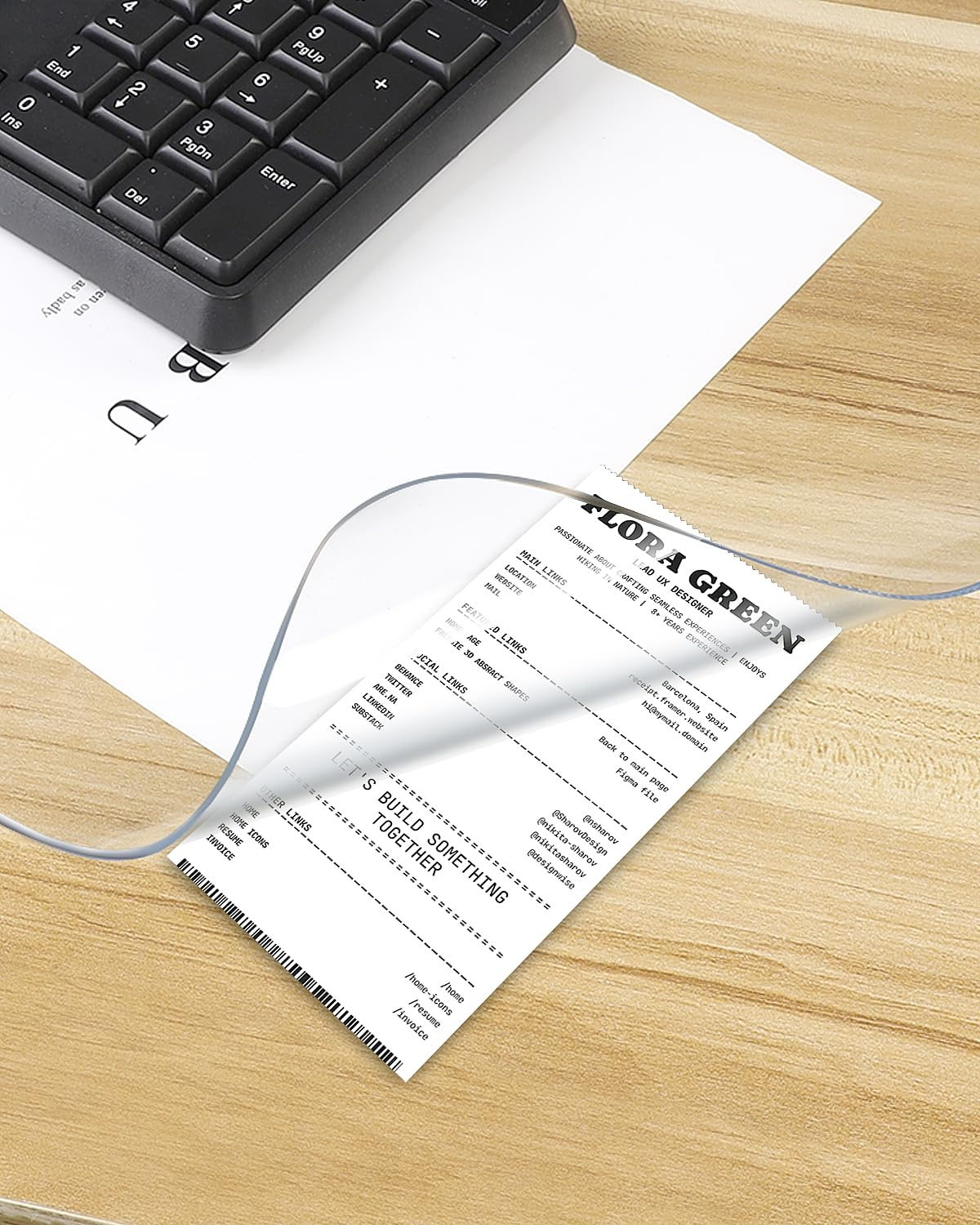 Clear PVC Vinyl Desk Mat Protector 16x24 Inches - Non-Slip Table Cover for Office & Home - Perfect for Writing, Keyboard Protection, and Workspace Organization