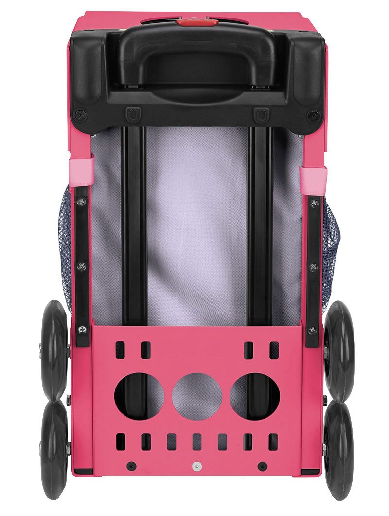 ZUCA Ice Dreamz Lux Sport Insert Bag with Pink Frame - 5 Packing Pouches & Toiletry Bag Set | Perfect for Travel, Gym & Figure Skating Accessories Storage