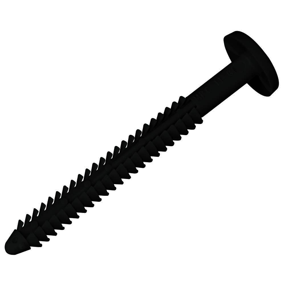 Mid America Vinyl Shutter Lok Fasteners - 120-Pack (12 Fasteners x 10) - Black 002 - Secure & Durable Shutter Hardware for Storm Protection & Home Exterior Maintenance