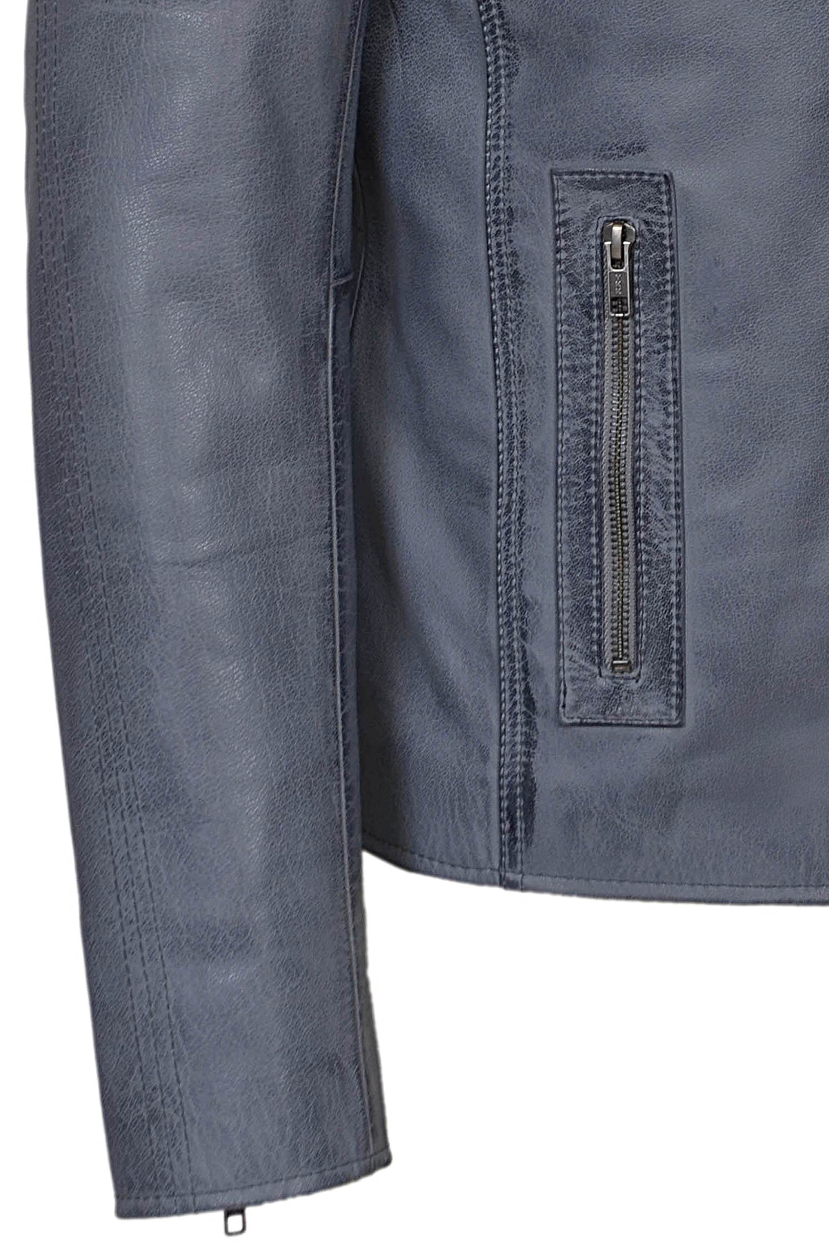 Smart Range Men's Speed Washed Grey Stone Biker Style Motorcycle Real Leather Jacket - Premium Motorcycle Gear for Riding & Casual Wear