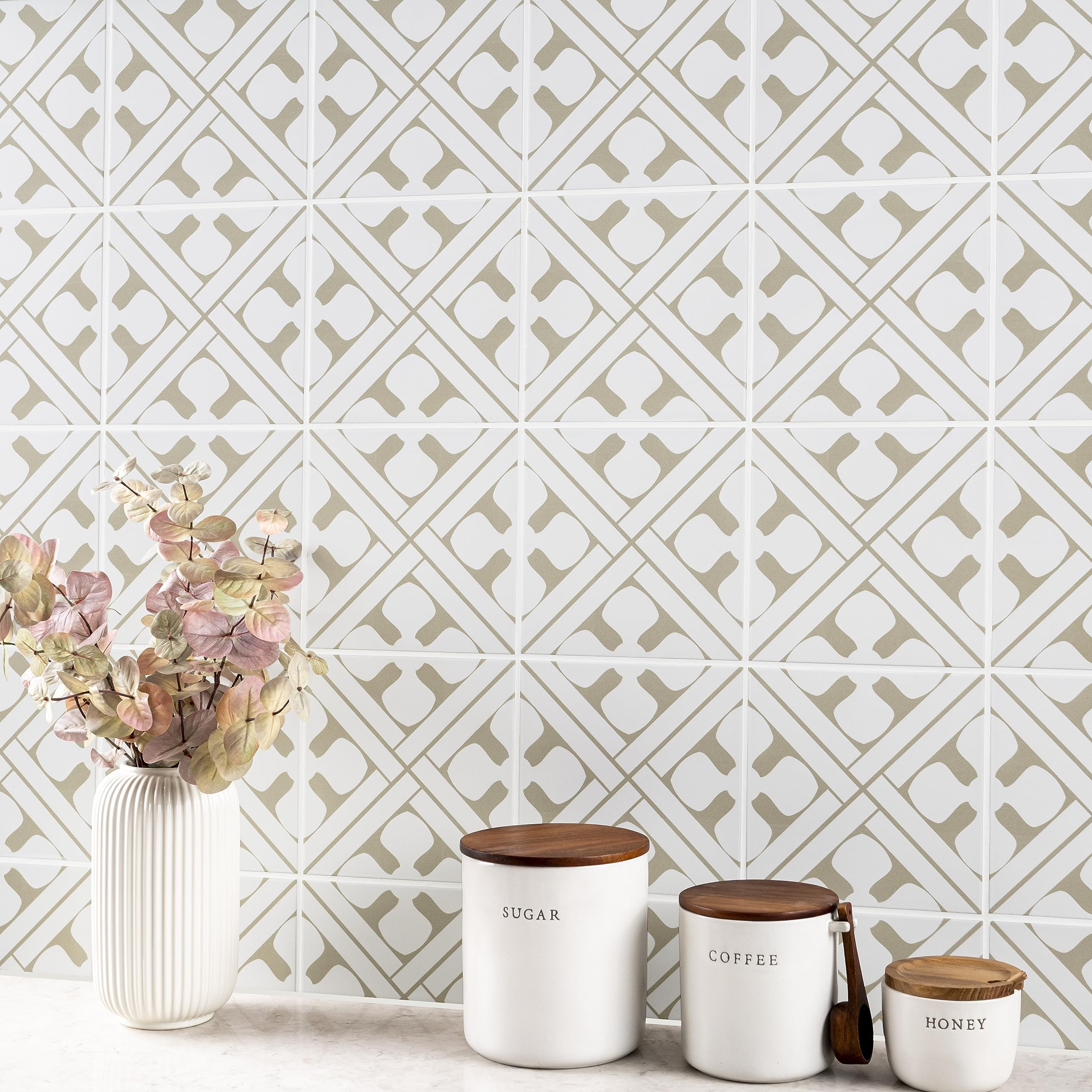 MSI Elora 8x8 Inch Encaustic Matte Porcelain Tile - Waterproof Floor & Wall Tile for Bathroom, Kitchen Backsplash, Shower, Accent Wall - Perfect for Modern Home Decor & Commercial Spaces