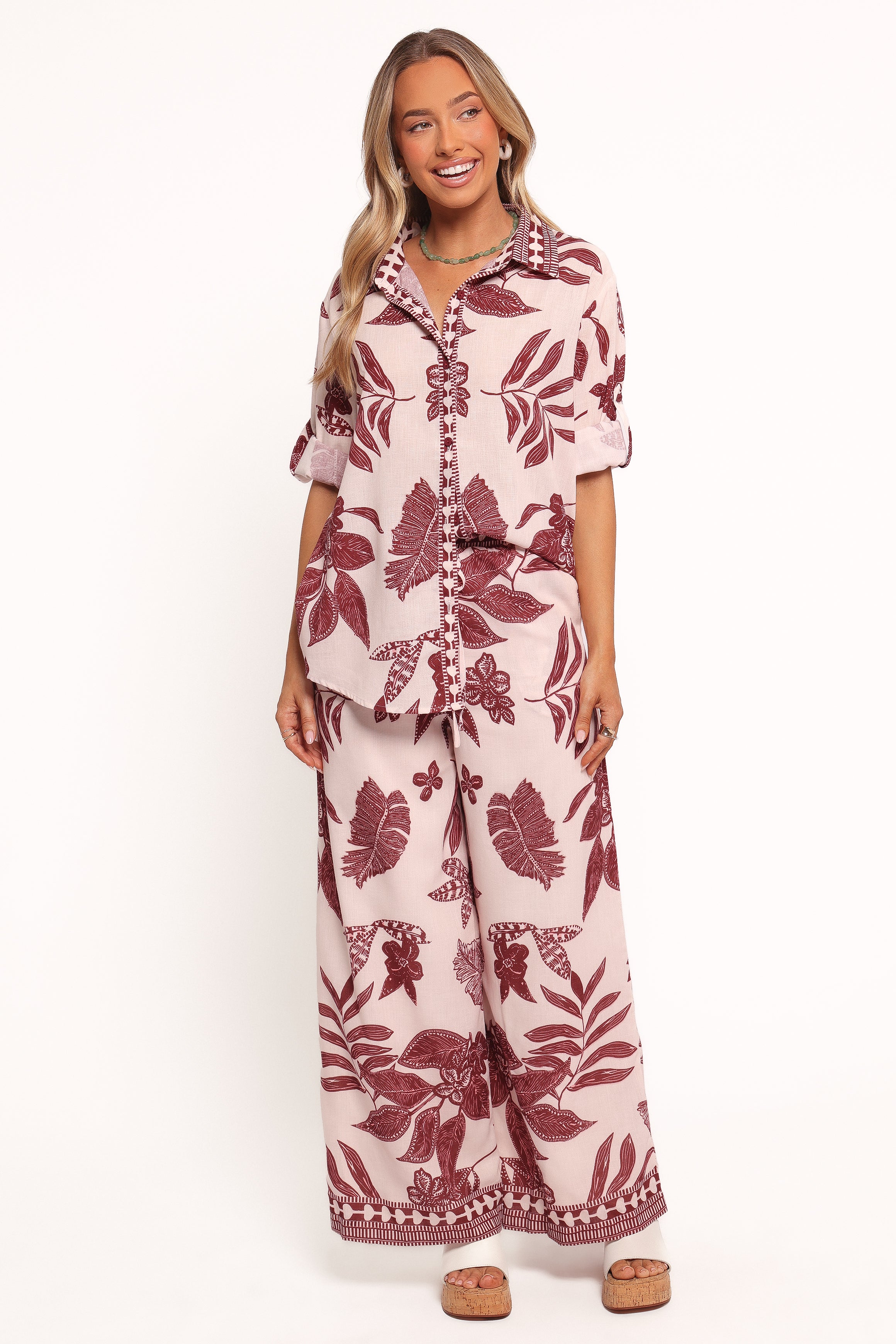 Karva Pant Leaf Print Floral Pants for Women - Boho Chic Style, Comfortable & Stylish for Casual Wear, Yoga, and Outdoor Activities