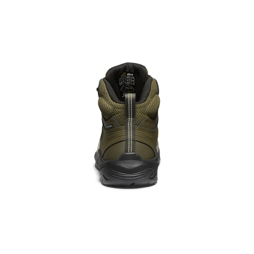 Men's Reno Waterproof Mid Soft Toe Work Boots - Dark Olive/Black - Durable & Comfortable for Construction, Hiking & Outdoor Work