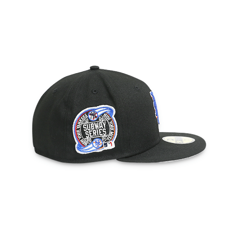 New York Mets Men's Black Fitted Baseball Cap - Official MLB Licensed Hat for Sports Fans & Casual Wear