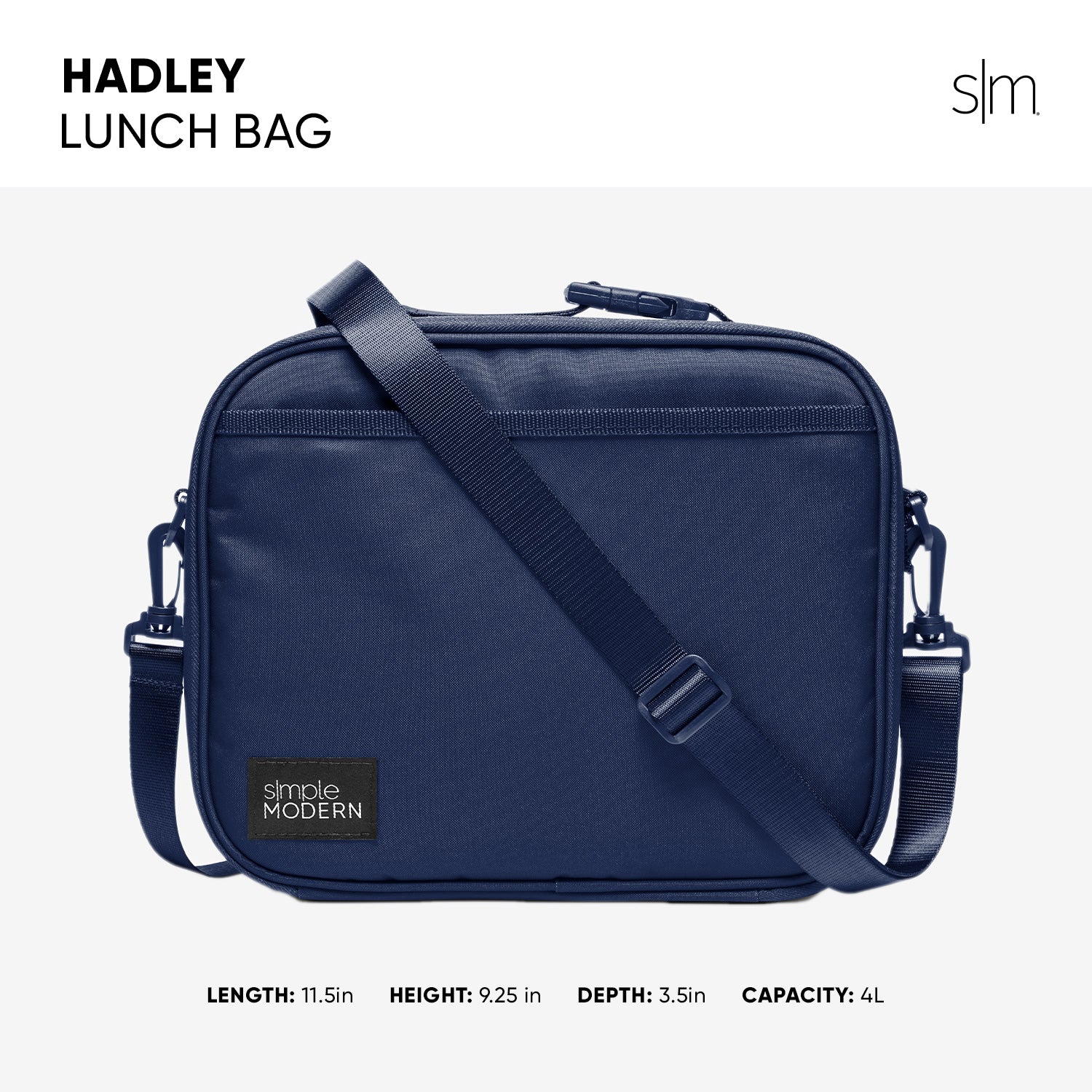 Hadley Insulated Lunch Bag with Adjustable Shoulder Strap - Leakproof Cooler for Work, School & Picnics | BPA-Free Food Container for Men & Women