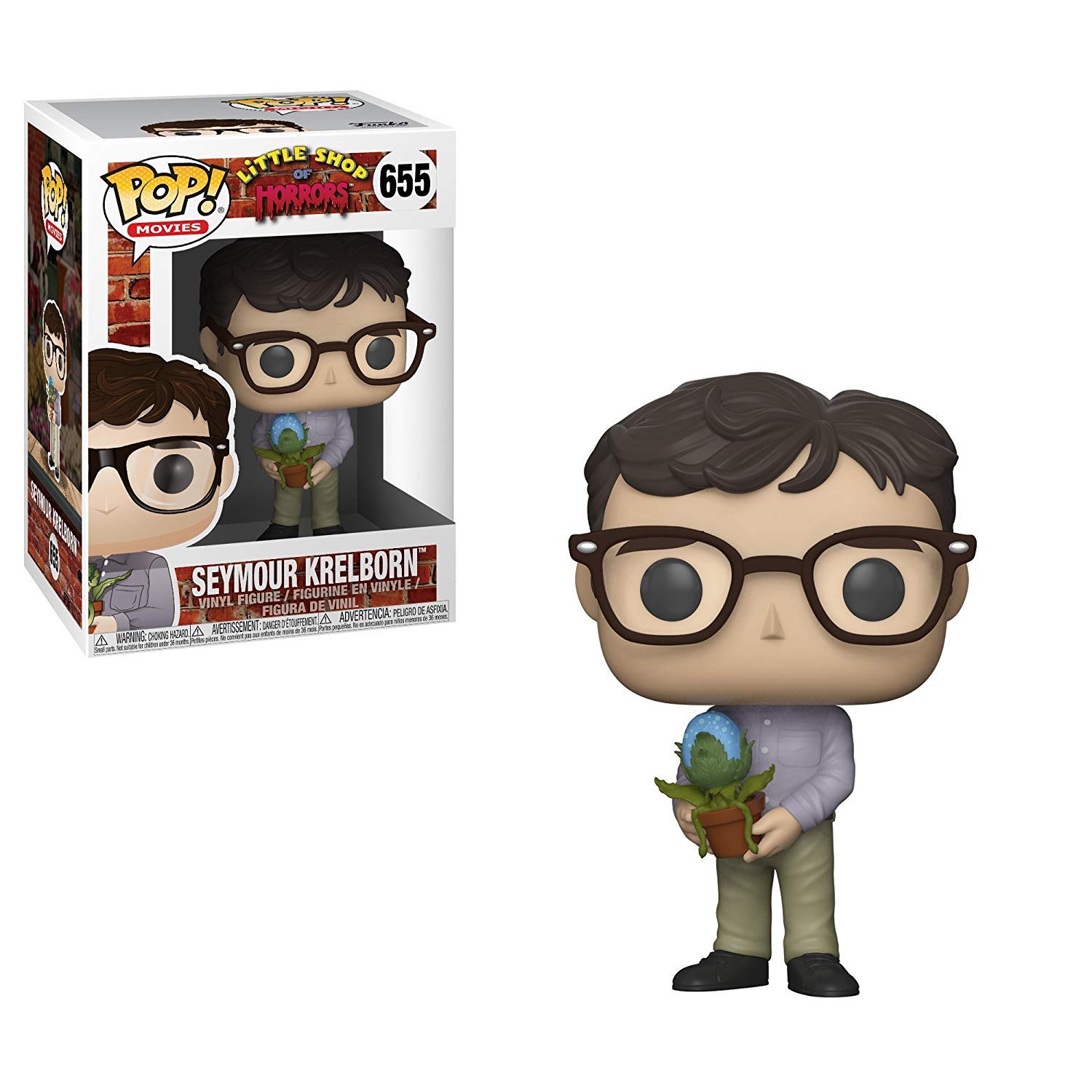 Funko Pop! Movies: Little Shop of Horrors - Seymour with Audrey II Collectible Vinyl Figure (Multicolor) | Horror Movie Merchandise, Gift for Film Fans, Display for Home & Office Decor