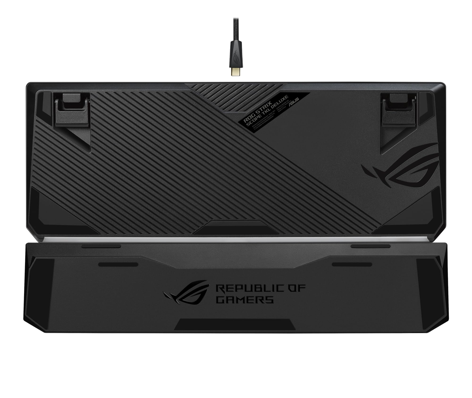 ASUS ROG Strix Scope NX TKL Deluxe Mechanical RGB Gaming Keyboard - German Layout, Wired, ROG NX Switches, Aluminum Frame, Aura Sync Lighting, Tenkeyless Design, Black - Perfect for Esports, Streaming & Professional Gaming