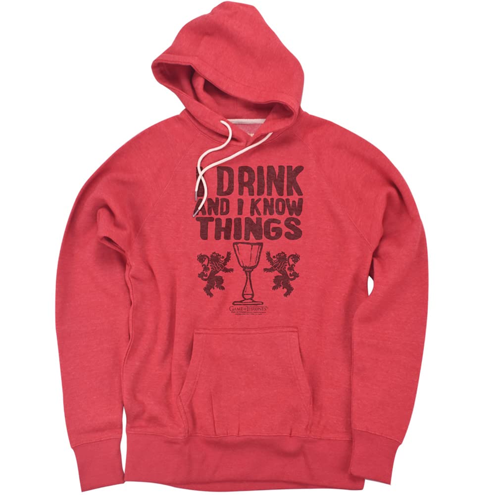 Popfunk Game of Thrones The Tyrion Official Premium Ultrasoft Tri-Blend Hoodie - Soft & Comfortable TV Show Merchandise for Fans & Cosplay