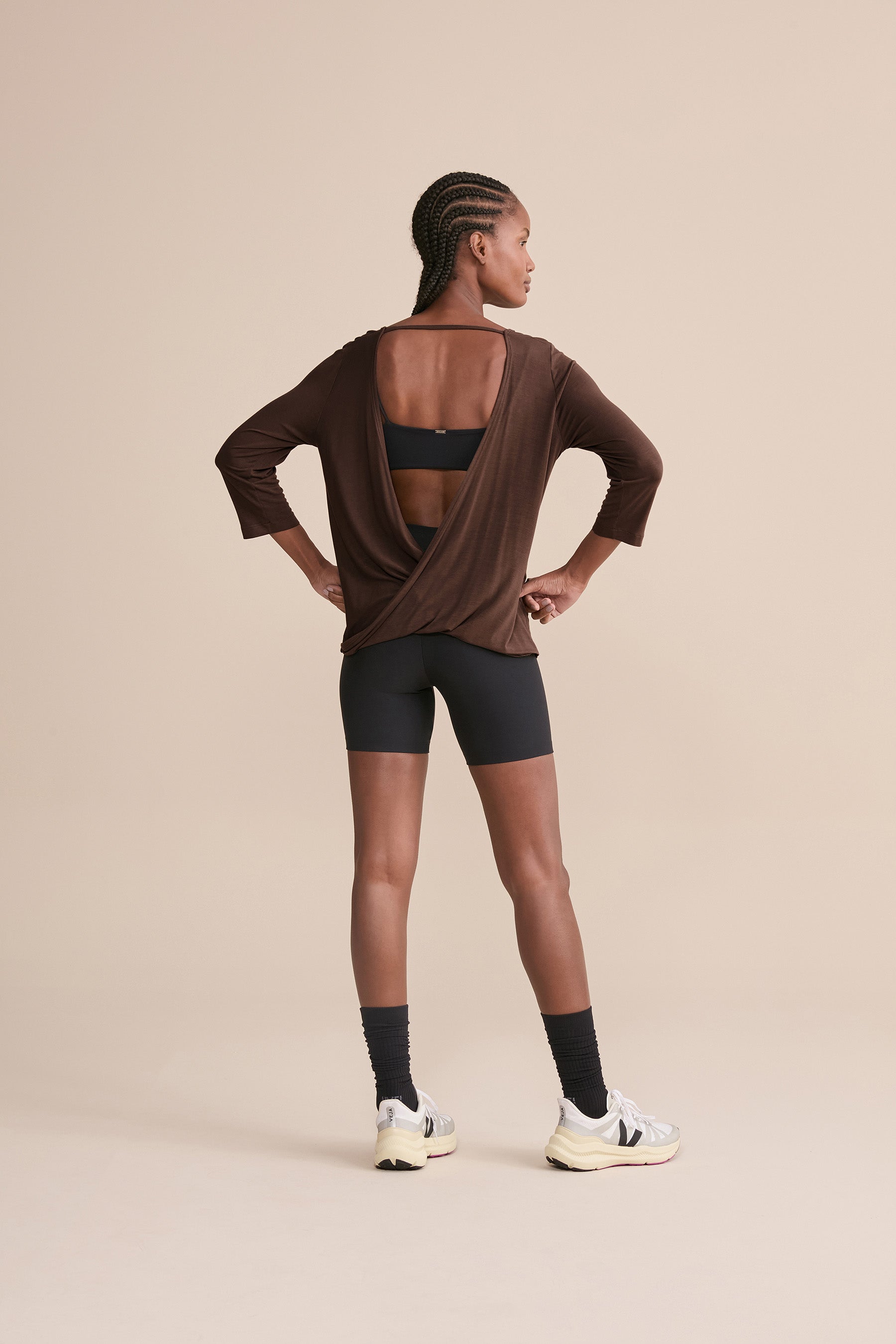 Stylish Long Sleeve Cross Back Viscose Blouse for Women | Comfortable & Breathable | Perfect for Office, Date Night & Fall Layering