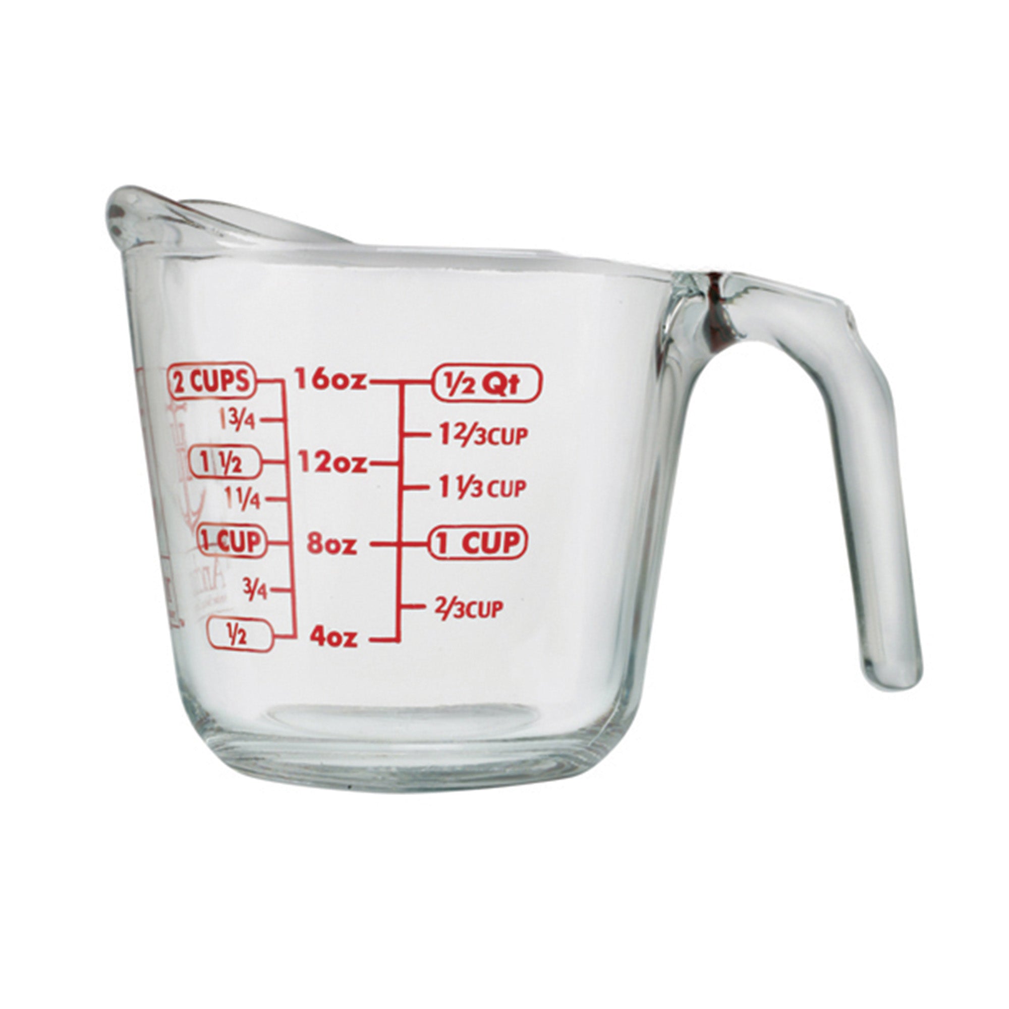 Anchor Hocking 2-Cup (16 oz) Glass Measuring Cup - Durable Fire King Glass for Baking, Cooking & Mixing - Perfect for Kitchen, Recipes & Meal Prep