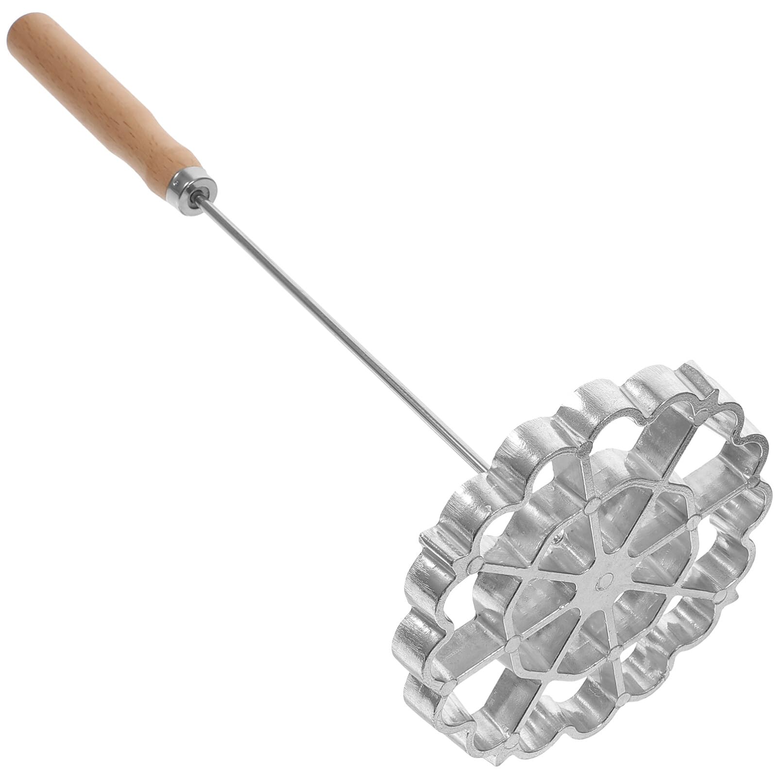 Kichvoe Aluminum Alloy Waffle Maker with Detachable Handle - Professional Rosette Iron Mold Set for Baking Churros, Bunuelos & Cookies - Perfect for Home Kitchen, Party Desserts & Holiday Treats