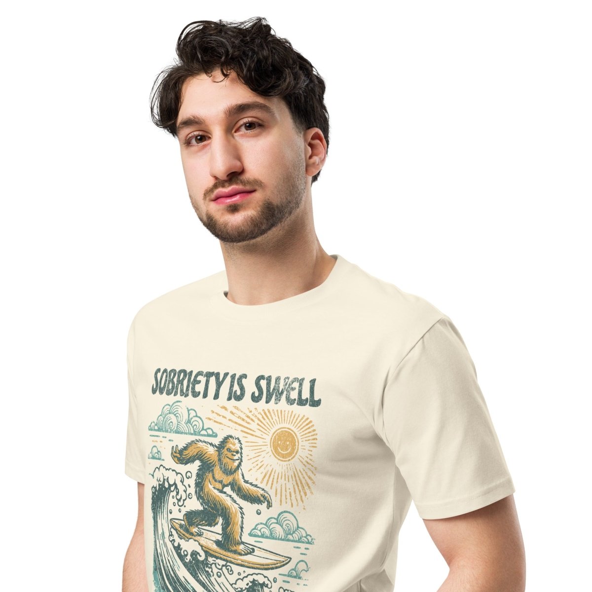 Sobriety is Swell Premium Unisex T-Shirt - Comfortable Cotton Tee for Men & Women - Perfect for Sober Living, Recovery Support & Casual Wear