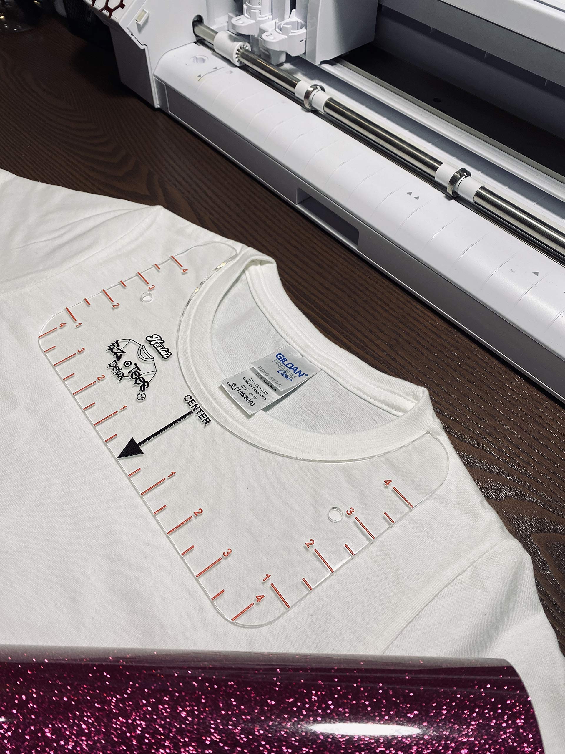 EZ Tees Deluxe Mini T-Shirt Ruler - Professional Graphics Alignment Tool for Heat Transfer Vinyl & Iron-On Designs | Perfect for DIY T-Shirt Printing, Craft Projects & Screen Printing Setup