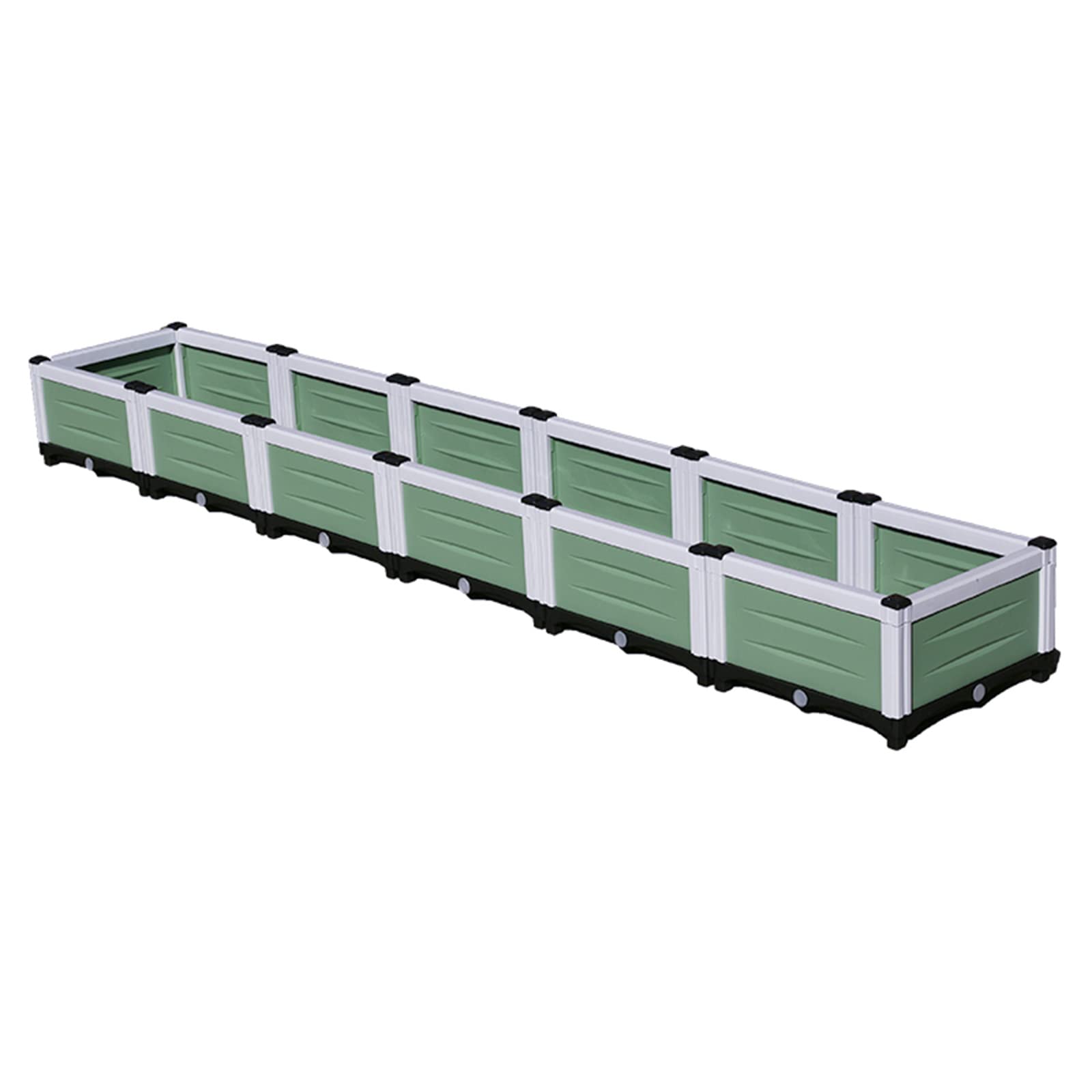 **Raised Garden Beds - Rattan Effect Plastic Planter for Vegetables, Flowers & Home Planting - 18cm Depth, Cyan - Perfect for Patio, Balcony & Outdoor Decor**