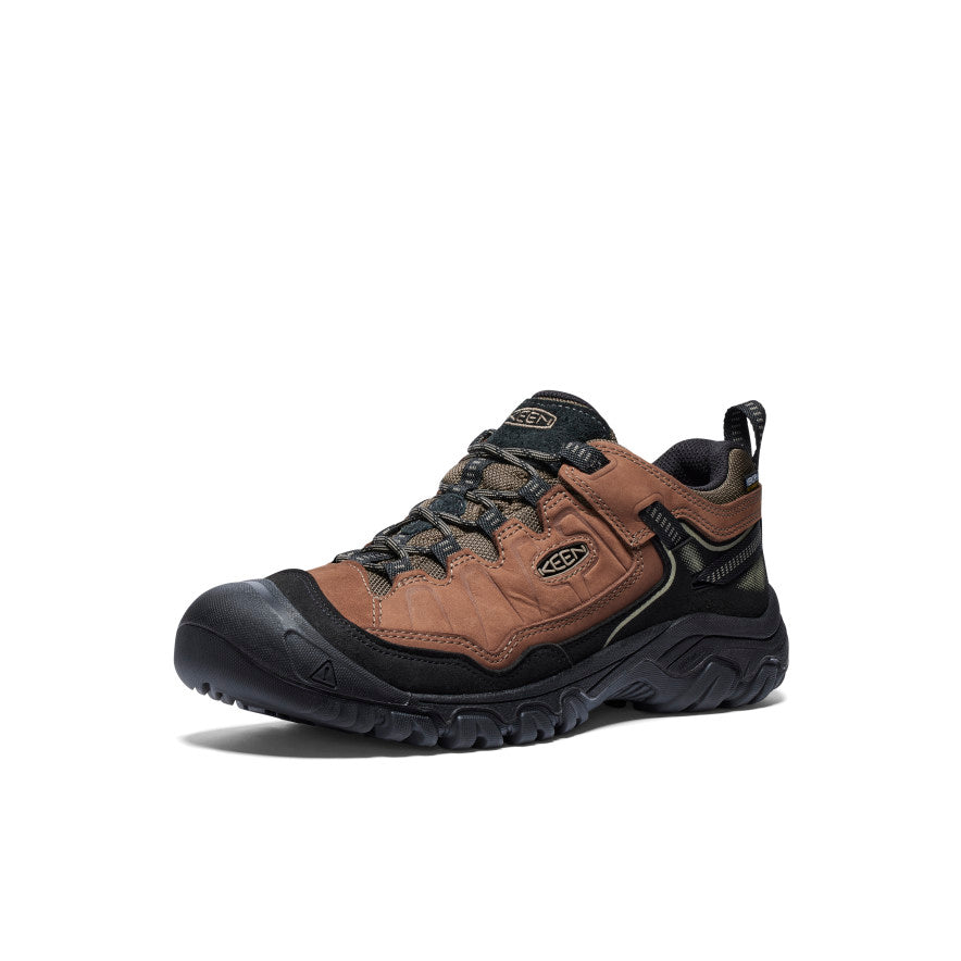 Men's Targhee IV Waterproof Hiking Shoes - Bison/Black | Lightweight & Durable for Outdoor Adventures, Trail Running & Camping
