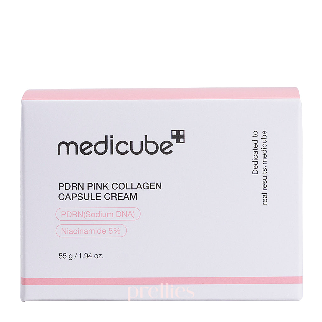 Medicube PDRN Pink Collagen Capsule Cream 55g - Anti-Aging Face Moisturizer for Wrinkles & Hydration | Perfect for Daily Skincare Routine & Night Care