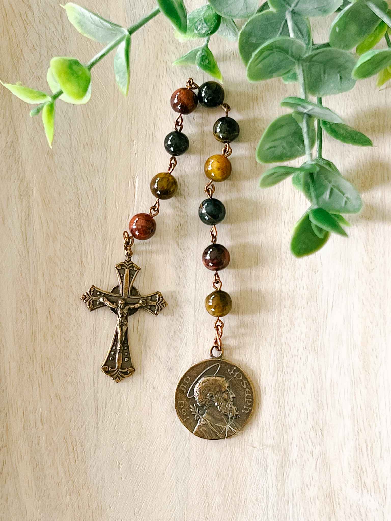 St. Joseph Pocket Rosary - Catholic Prayer Beads for Devotion, Travel & Daily Prayer - Compact & Durable for On-the-Go Faith