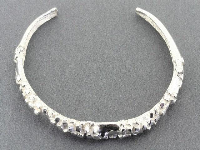 Stylish Druzy Cuff Bracelet in Sterling Silver - Perfect for Casual Wear & Special Occasions