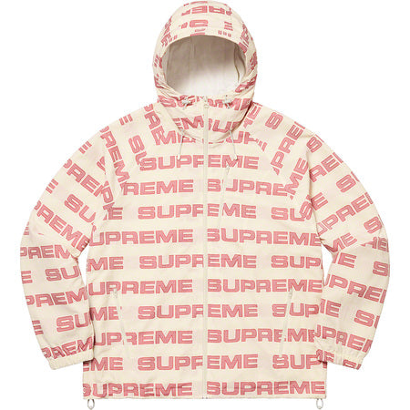 Supreme Logo Ripstop Hooded Jacket - White Windbreaker for Men & Women | Streetwear Fashion, Urban Outerwear for Casual Wear & Outdoor Activities