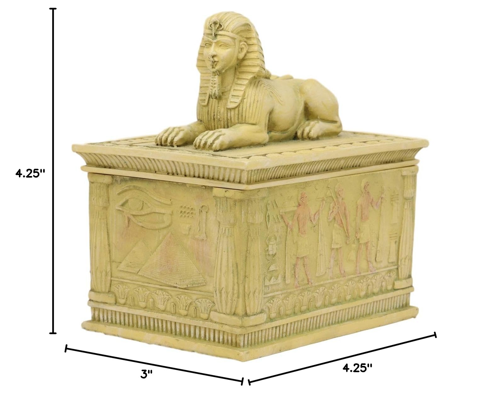 Ebros Egyptian Guardian Sphinx Jewelry Box - 4.25