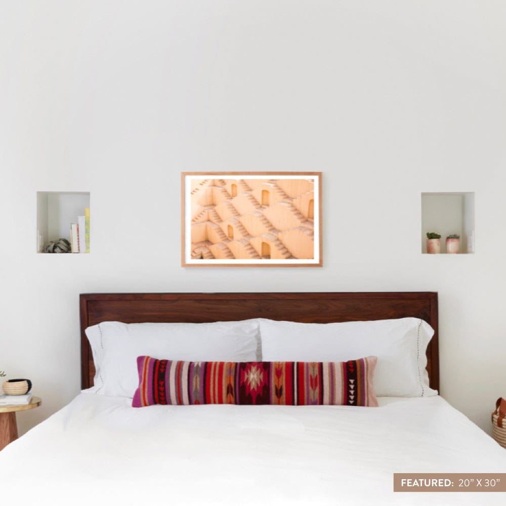 Limited Edition Jaipur Stepwell Art Print - Handmade Indian Wall Decor for Home & Office - Perfect for Living Room, Bedroom, or Gift Giving