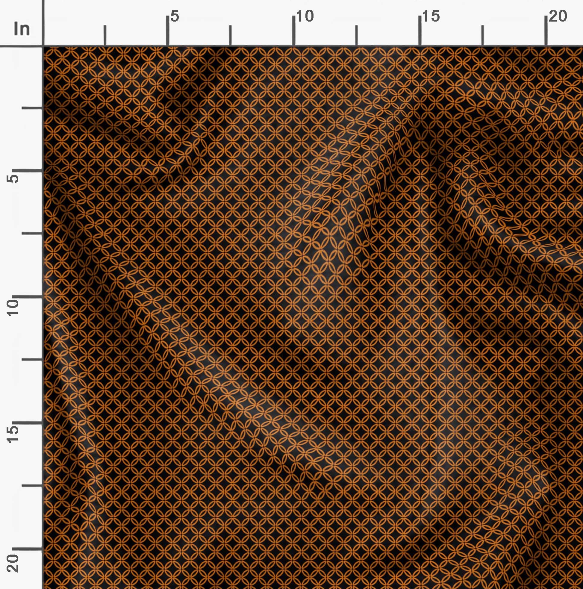 Soimoi Moss Georgette Black Fabric by The Yard - 42 Inch Wide Floral Geometric Printed Fabric for Dresses, Scarves & Home Decor - Botanical Artistic Patterns for DIY Fashion & Craft Projects
