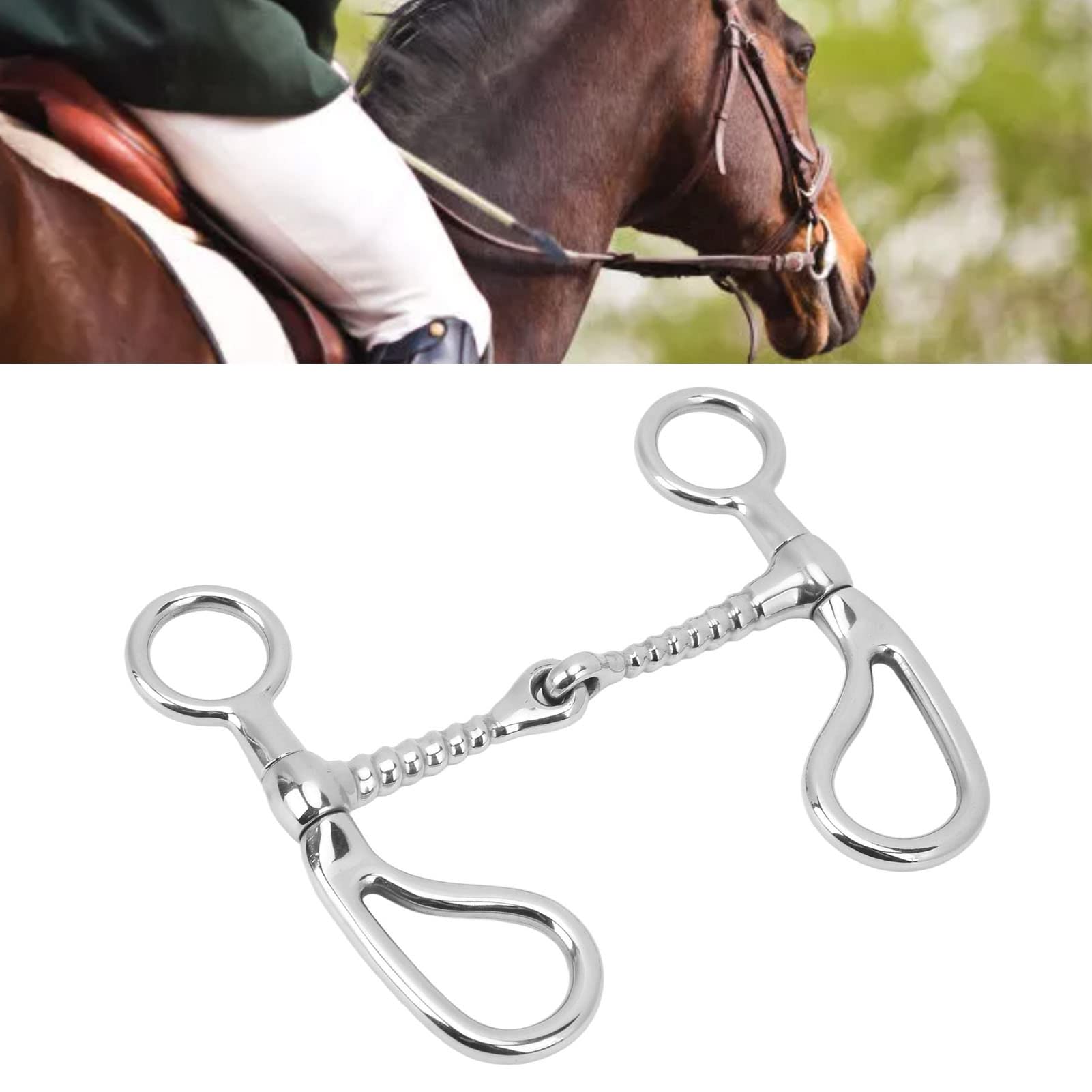 125mm Horse Snaffle Bit - Professional O Shape Anti-Biting Loose Ring Snaffle for Horse Training & Racing Equipment | Perfect for Dressage, Jumping & Western Riding