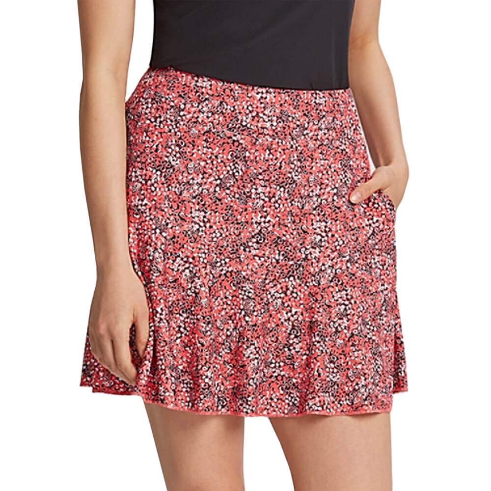 ANNIKA by Cutter & Buck Women's Solar Guard Print Skort - UPF 50+ Sun Protection Golf & Tennis Skirt with Shorts for Outdoor Sports & Summer Activities