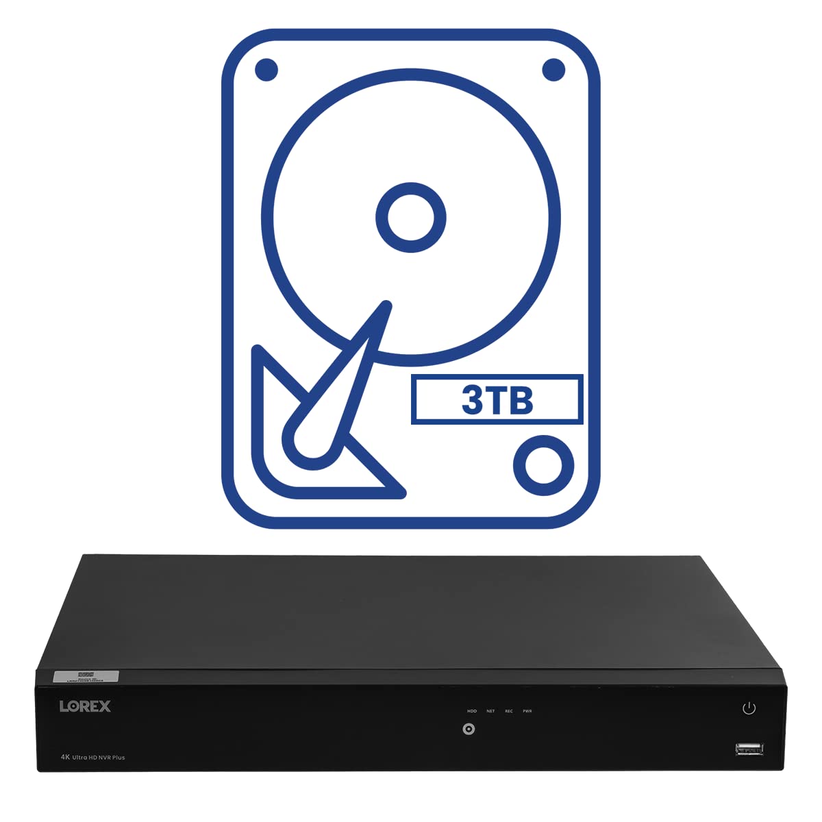 Lorex 4K 16 Channel Wired & Wireless Security Camera System with 3TB NVR - Remote Viewing, Local Storage, No Monthly Fees - Ideal for Home & Business Surveillance (Indoor/Outdoor Use)