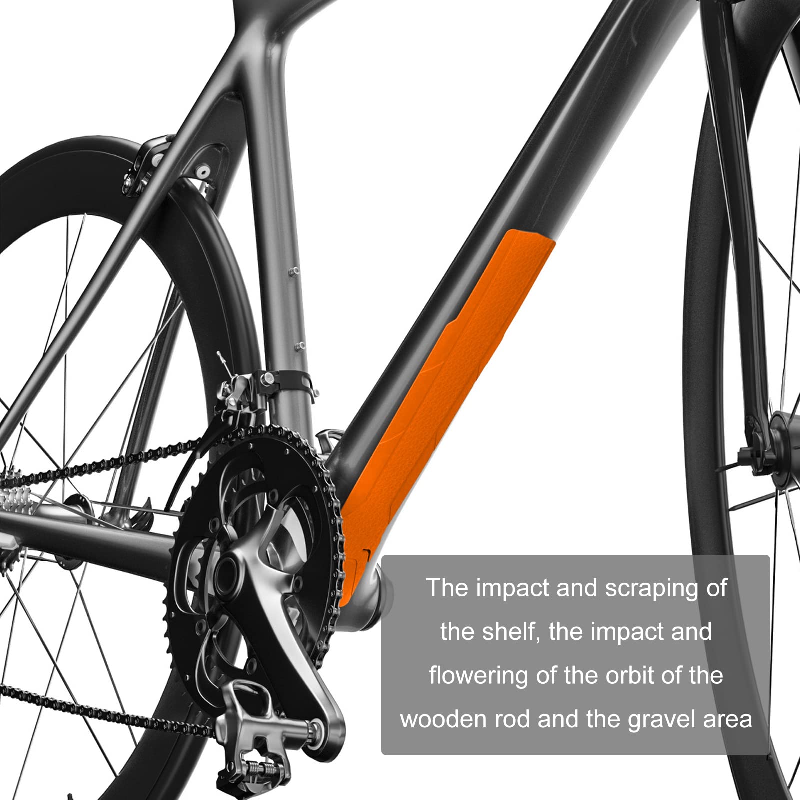 Mountain Bike Downtube Frame Protector - Durable Orange Shield for Road & MTB Bikes - Perfect for Trail Riding & Urban Commuting