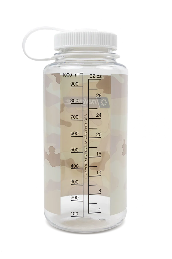 32oz Wide Mouth Camo Print Water Bottle - Durable & Leak Proof for Outdoor, Hiking, Camping & Gym Use