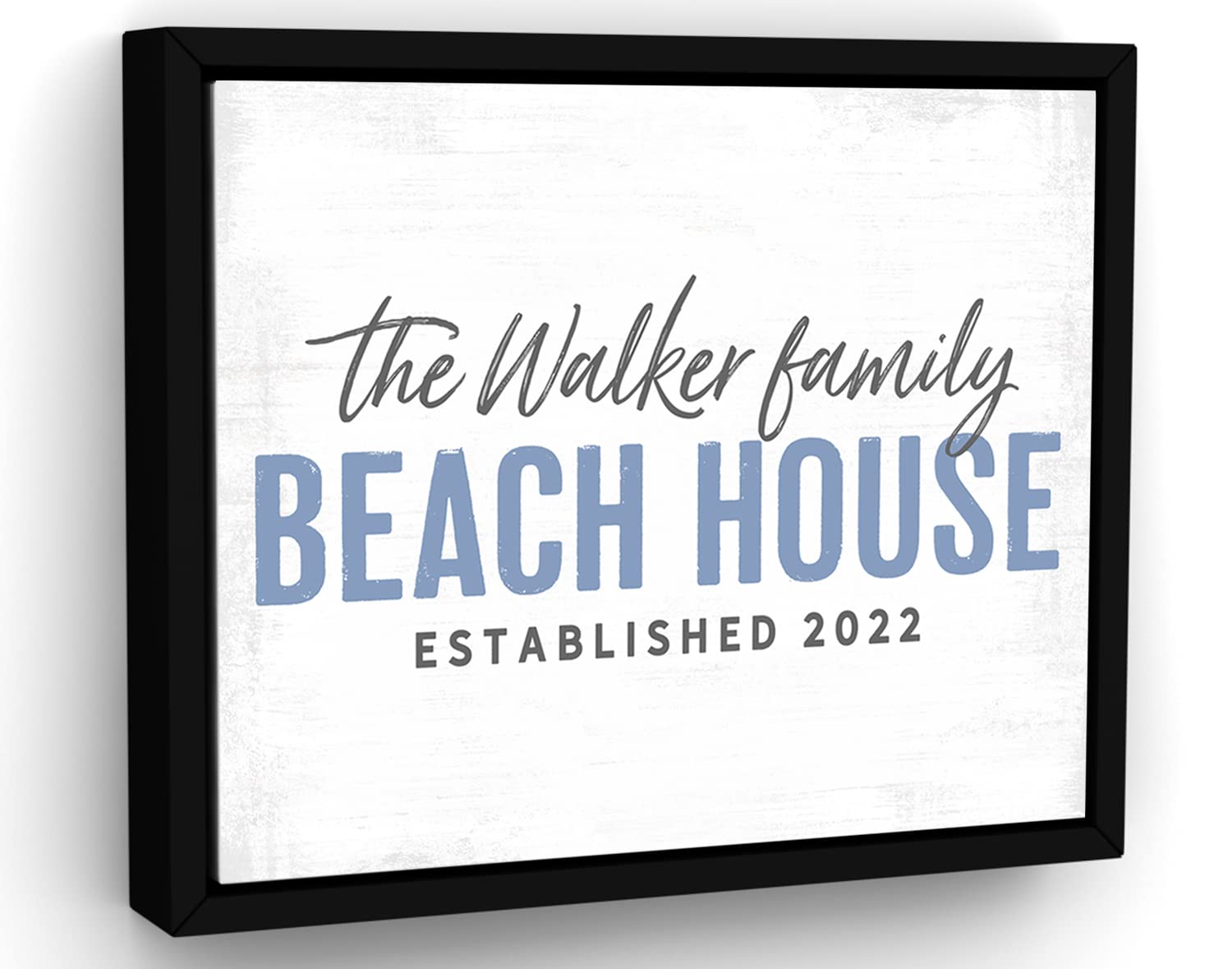 Custom Beach House Canvas Wall Art - 11x14 Inch Coastal Decor by Pretty Perfect Studio | Perfect for Living Room, Bedroom & Vacation Home Decor