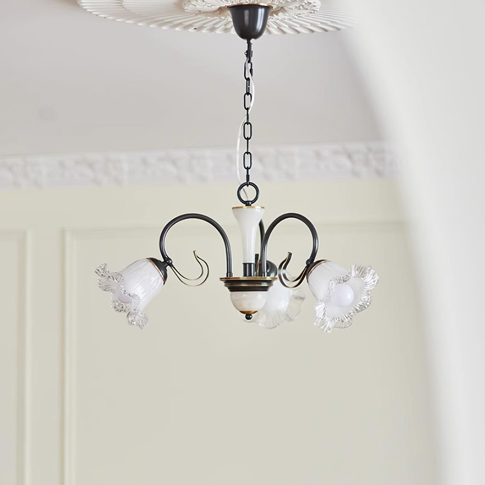 Elegant Luce Black Chandelier - Modern Crystal Ceiling Light Fixture for Dining Room, Bedroom & Living Room Decor