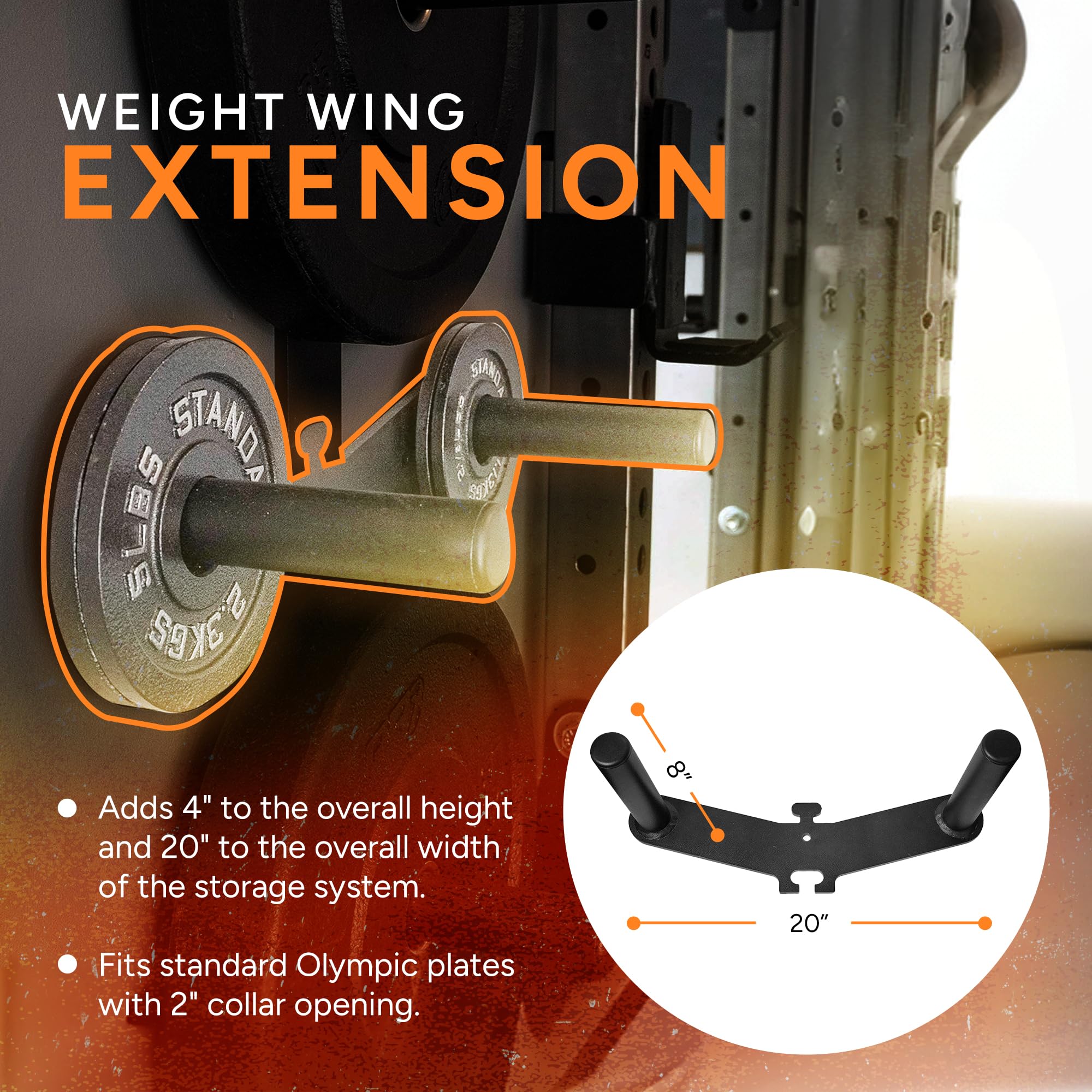 PRx Performance Vertical Bumper Plate Holder - 3-Peg or 4-Peg Wall-Mounted Weight Plate Storage for 2-Inch Olympic Barbell Plates - Perfect for Garage Gym, Home Workouts & Commercial Fitness Centers