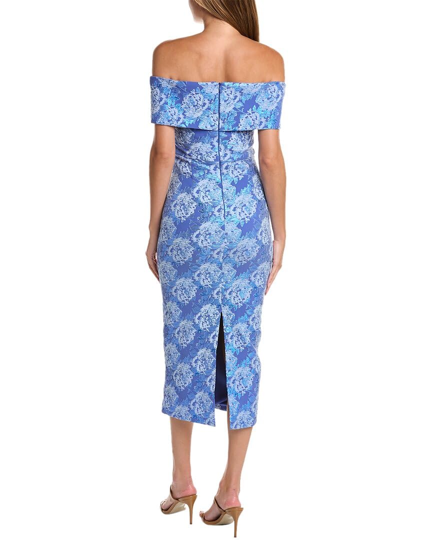 Theia Stretch Jacquard Fitted Cocktail Dress - Elegant Bodycon Party Dress for Women, Perfect for Cocktail Parties, Weddings & Night Out