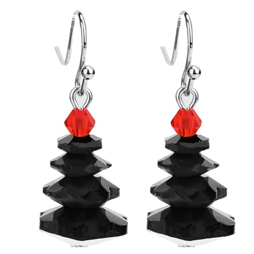W9:Black Christmas earrings