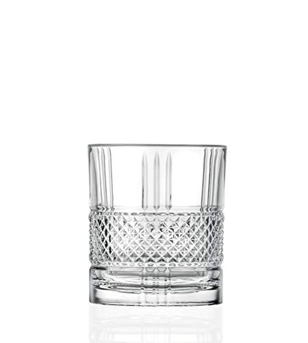 Premium Whiskey Decanter Set with 6 Glasses - 29 oz Crystal Decanter & 12 oz Double Old Fashioned Tumblers - Elegant Scotch, Bourbon & Liquor Serving Set - Barski European Craftsmanship - Perfect for Home Bars, Gifts & Entertaining