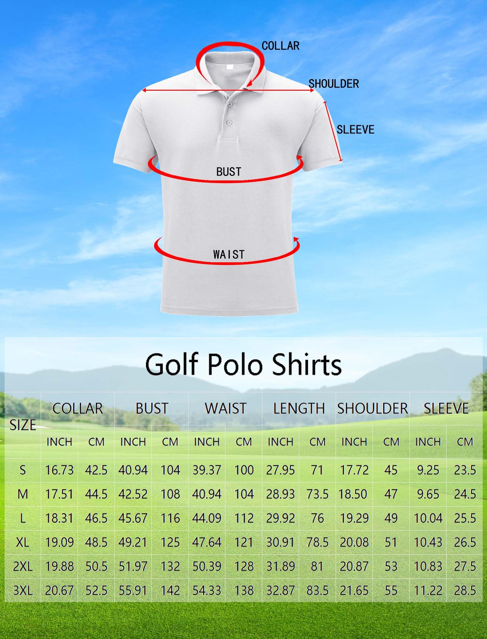 Funny Hawaiian Golf Polo Shirt for Men - Dry Fit & Breathable for Golf & Casual Wear