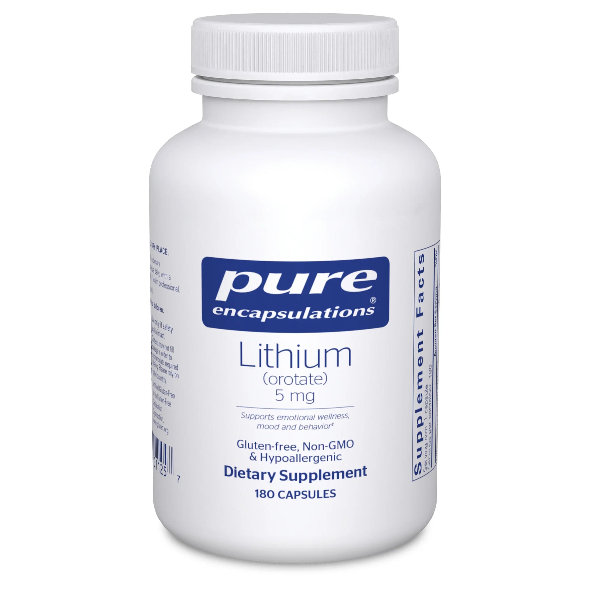 Premium Lithium Orotate 5mg Supplement - Supports Mood Balance & Cognitive Health - Ideal for Stress Relief & Mental Clarity