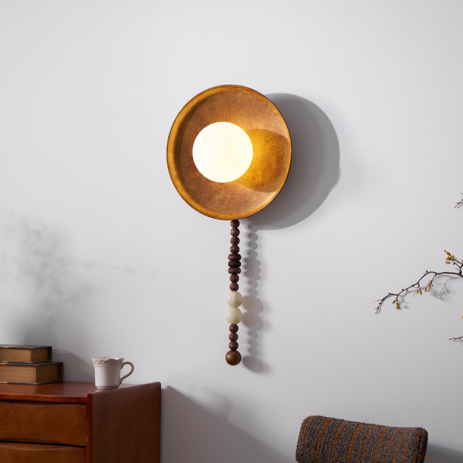 Eldertide Modern Wall Light - Dimmable LED Sconce for Bedroom, Living Room & Hallway - Energy Efficient Indoor Lighting Fixture - Perfect for Home Decor & Ambient Lighting
