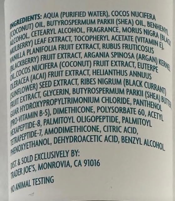 Trader Joe's Shea Butter & Coconut Oil Deep Conditioning Hair Mask 5.1 FL OZ (2-Pack) - Hydrating Treatment for Dry, Damaged Hair - Perfect for At-Home Spa Days & Post-Color Care