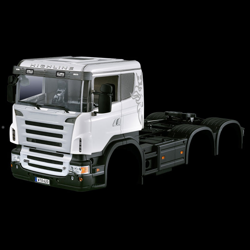 1/14 Scale 3-Axle RC Trailer Tractor Truck 802 Unassembled DIY Model Kit - Toucan Hobby Car Shell with Openable Doors for RC Enthusiasts | Perfect for RC Truck Racing, Collection Display, and DIY Hobby Projects