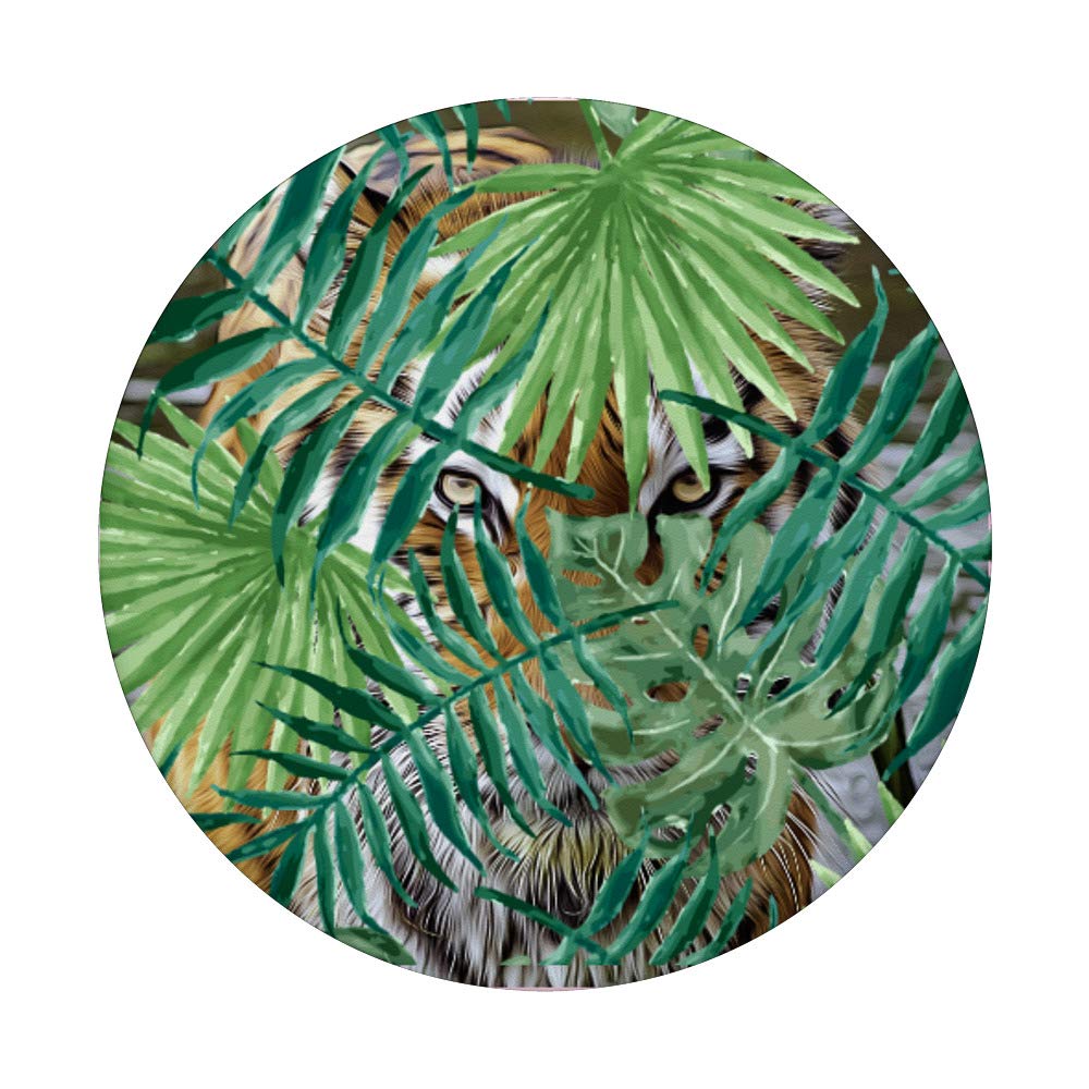 Tiger Eyes Jungle Safari Big Cat PopSockets Grip & Stand for Phones & Tablets - Perfect for Travel, Home, and Office Use