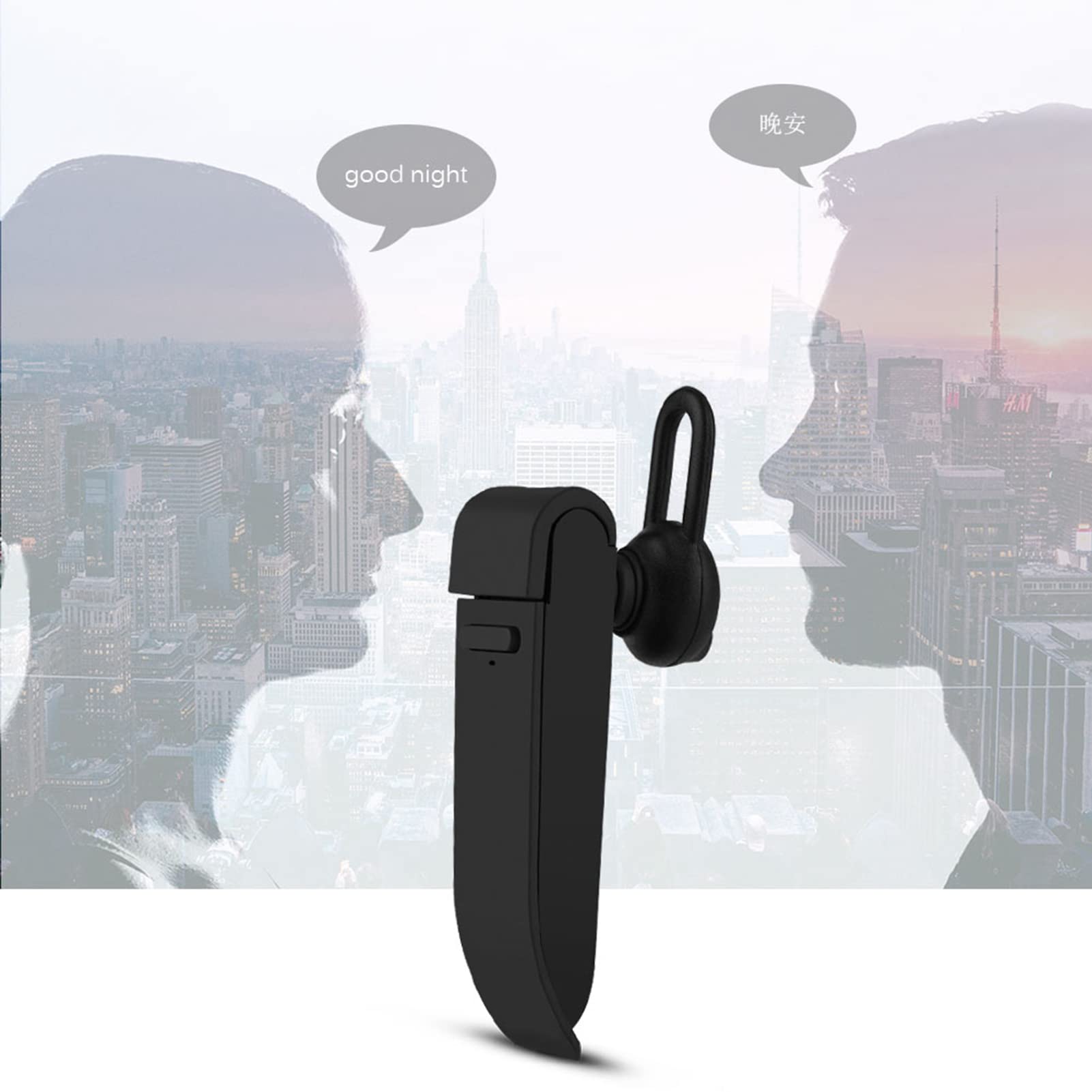 Durable 22 Languages Translation Earbuds - TWS True Wireless Bluetooth 4.1 Headphones with 10m Range for Travel, Business Meetings & Language Learning