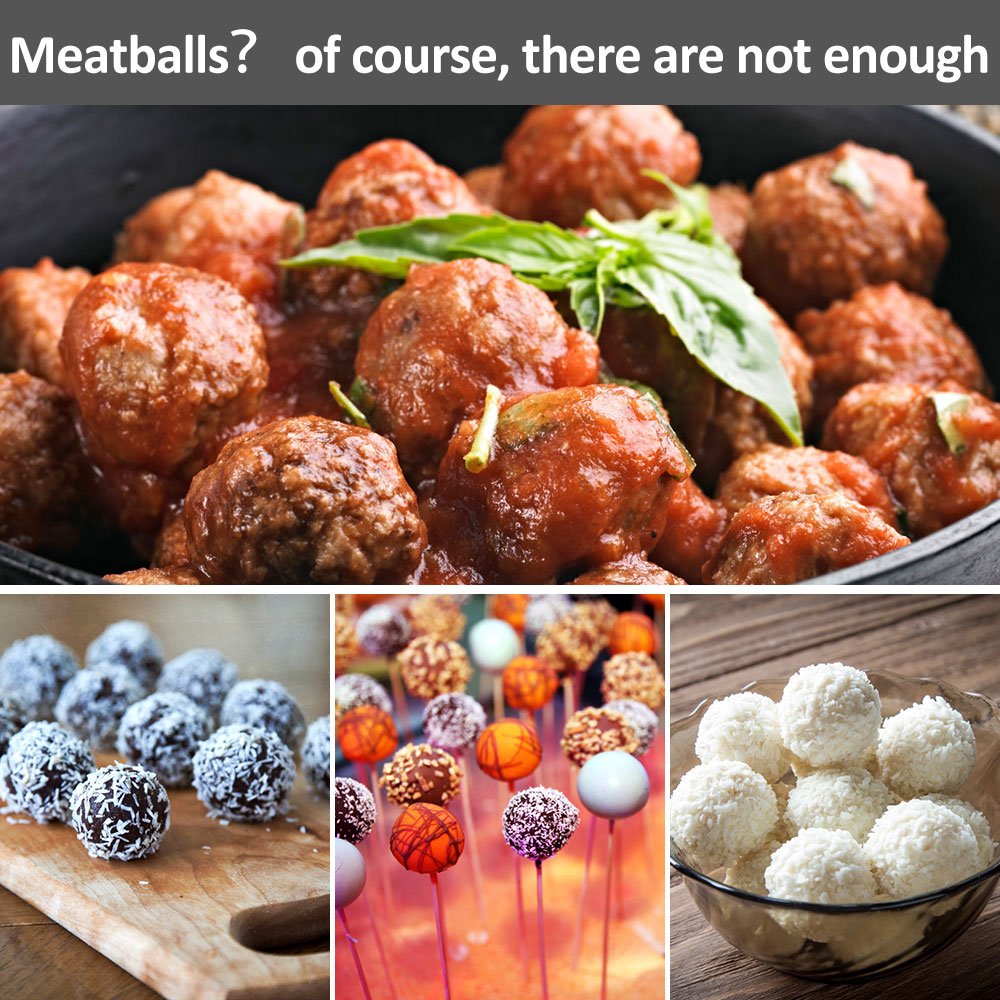 Stainless Steel Meatball Scoop - Non-Stick Dough & Cookie Maker Tool for Rice, Meat & Baking | Perfect for Homemade Meatballs, Cookies & Food Prep