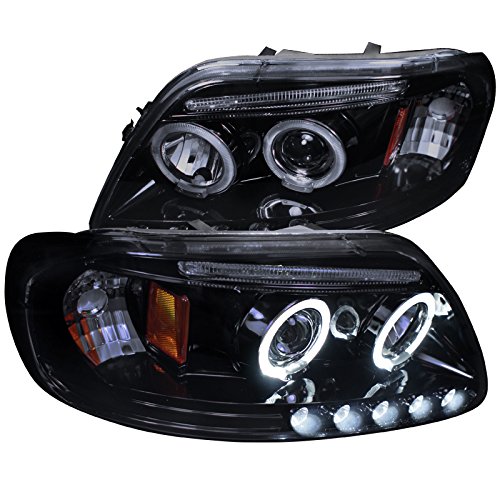 Spec-D Tuning 2LHP-F15097G-TM LED Halo Projector Headlights for Ford F150 - Glossy Black - High Performance Lighting for Night Driving & Off-Road Adventures